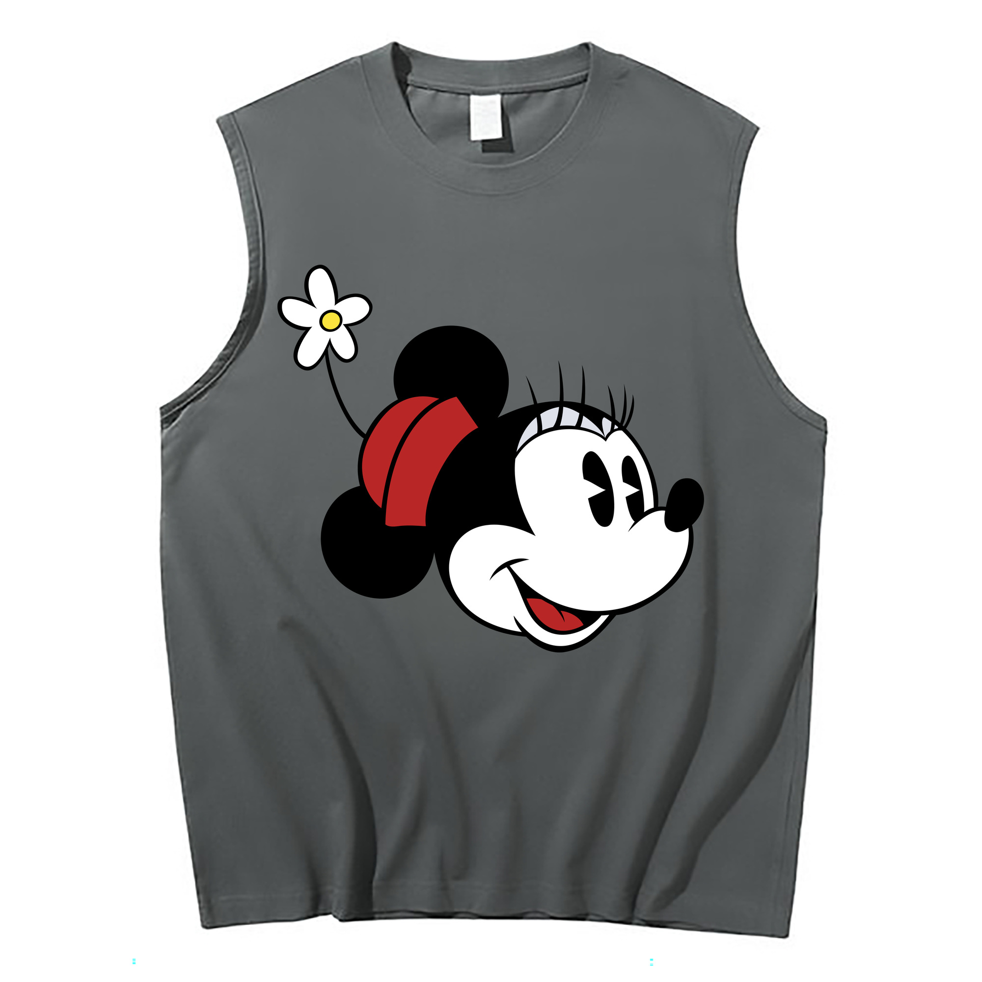 ミッキーマウス Mickey Mouse コットン100％タンクトップ（フロントプリント）